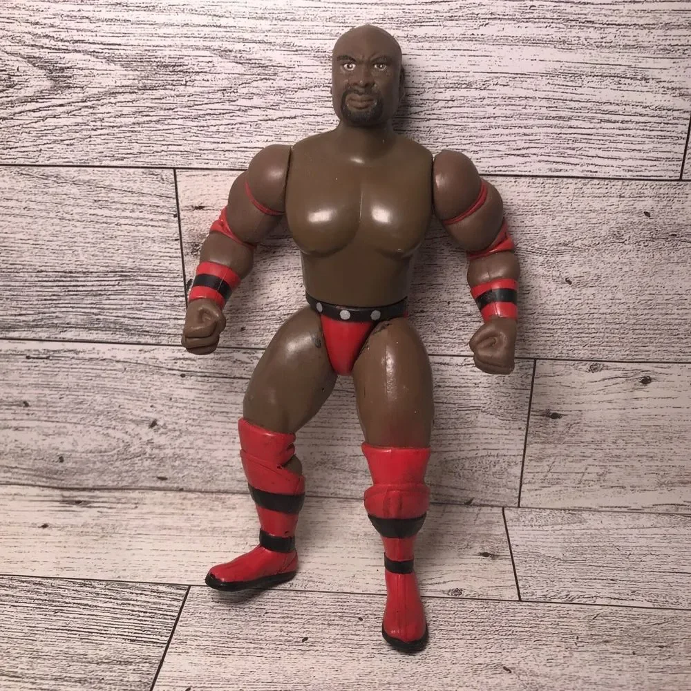 Vintage 1996 Ahmed Johnson Jakks Pacific‎ WWF Toy Wrestling Action Figure red